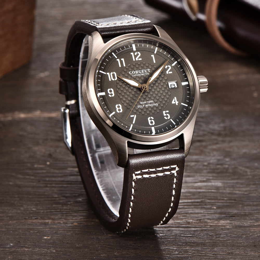 Corgeut 6015A NH35 Movement Sapphire Mirror 100m waterproof