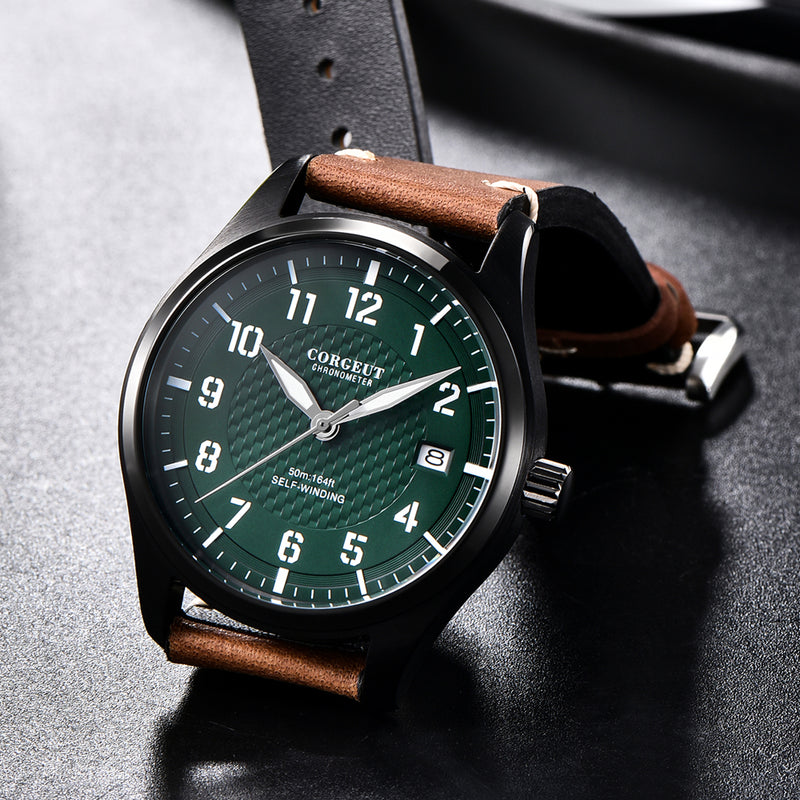 Corgeut 6015A NH35 Movement Sapphire Mirror 100m waterproof