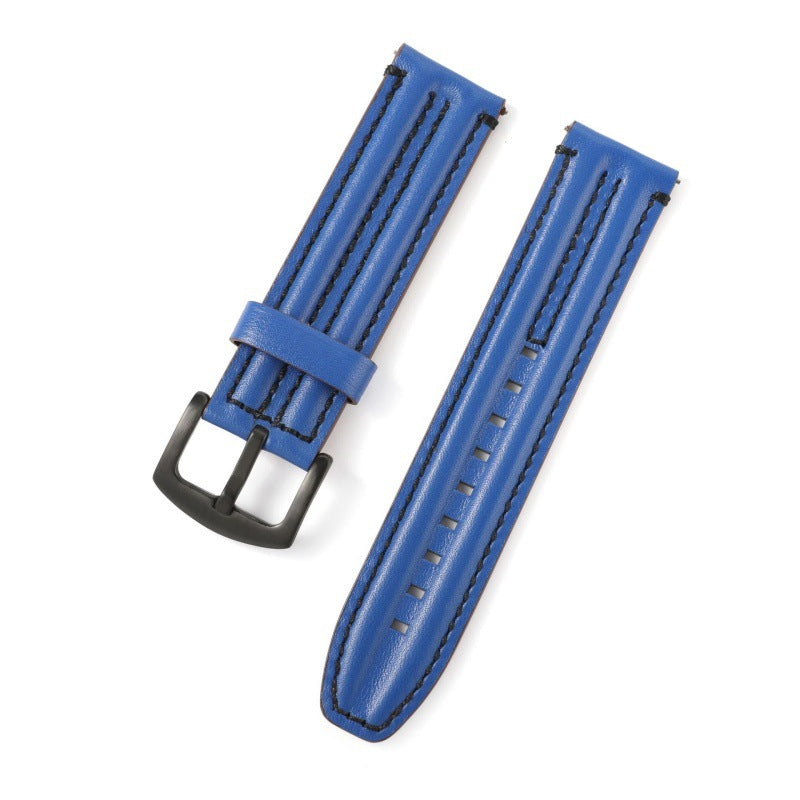 Double Bone Three-Dimensional Genuine Leather Watch Strap