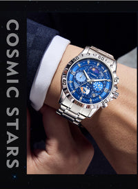 X-GEQCK 5072 Men's Starry Sky Style Electronic Waist Watch