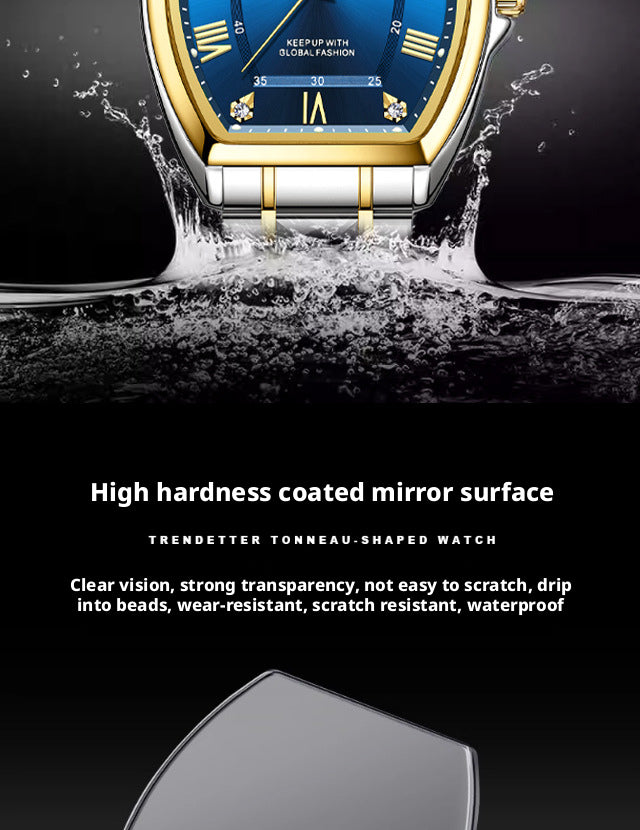 Mstianq 1121 Barrel-Shaped Men's Quartz Watch