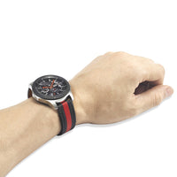 Contrast Color Cowhide Genuine Leather Watch Strap