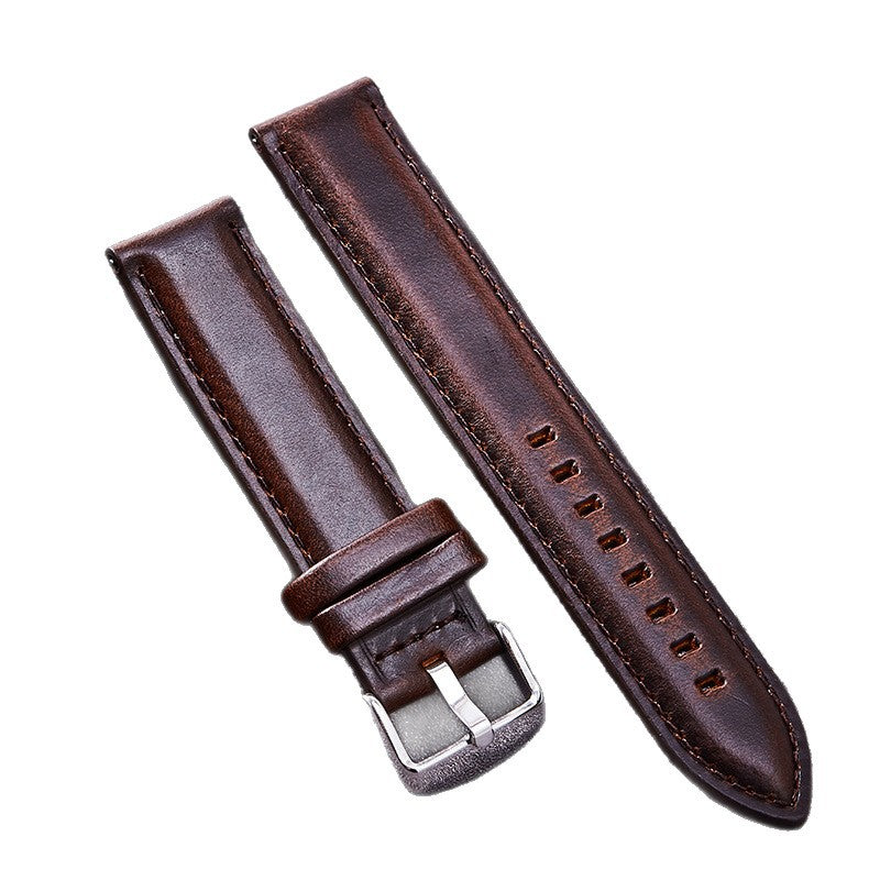 Oil wax leather genuine leather watch strap