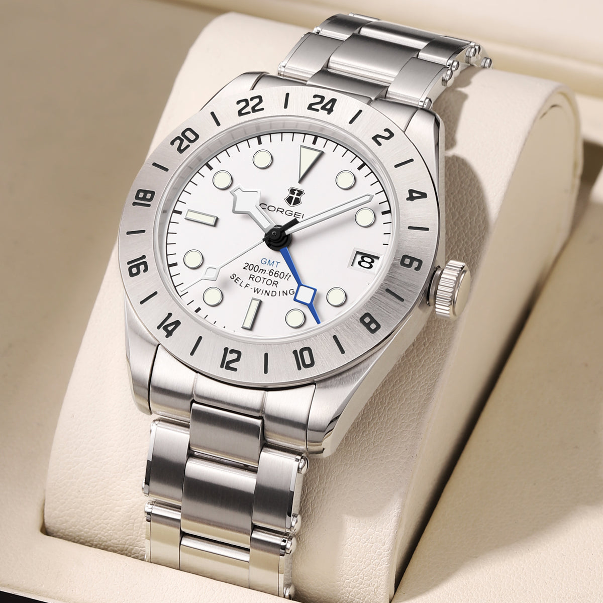 Corgeut 6005 NH35 Movement Sapphire Mirror 200m waterproof