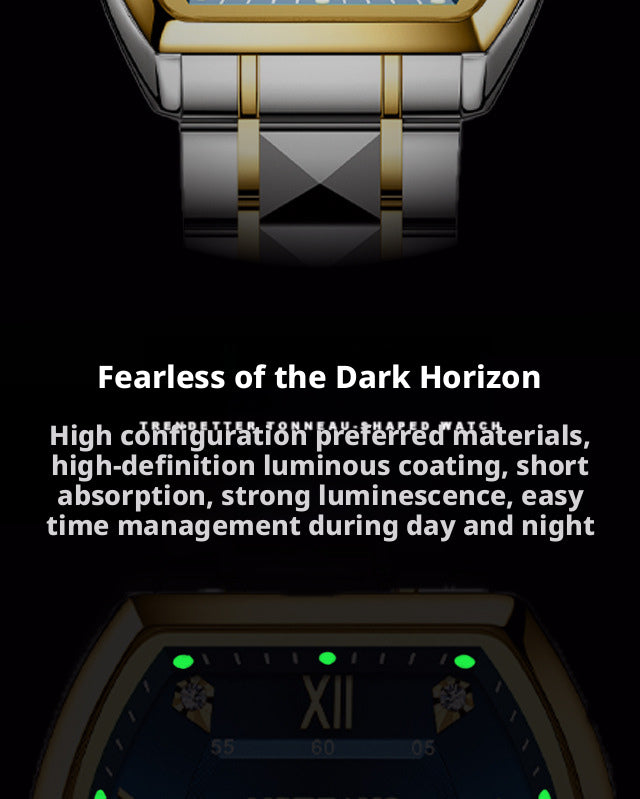 Mstianq 1121 Barrel-Shaped Men's Quartz Watch