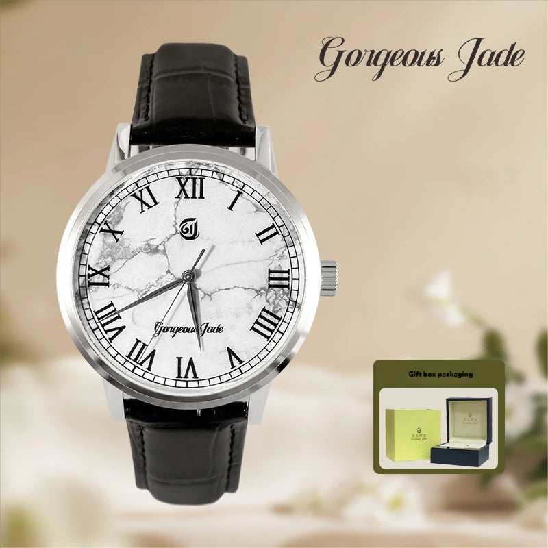 Gorgeous Jade MY25051 8215 Movement White Turquoise Dial