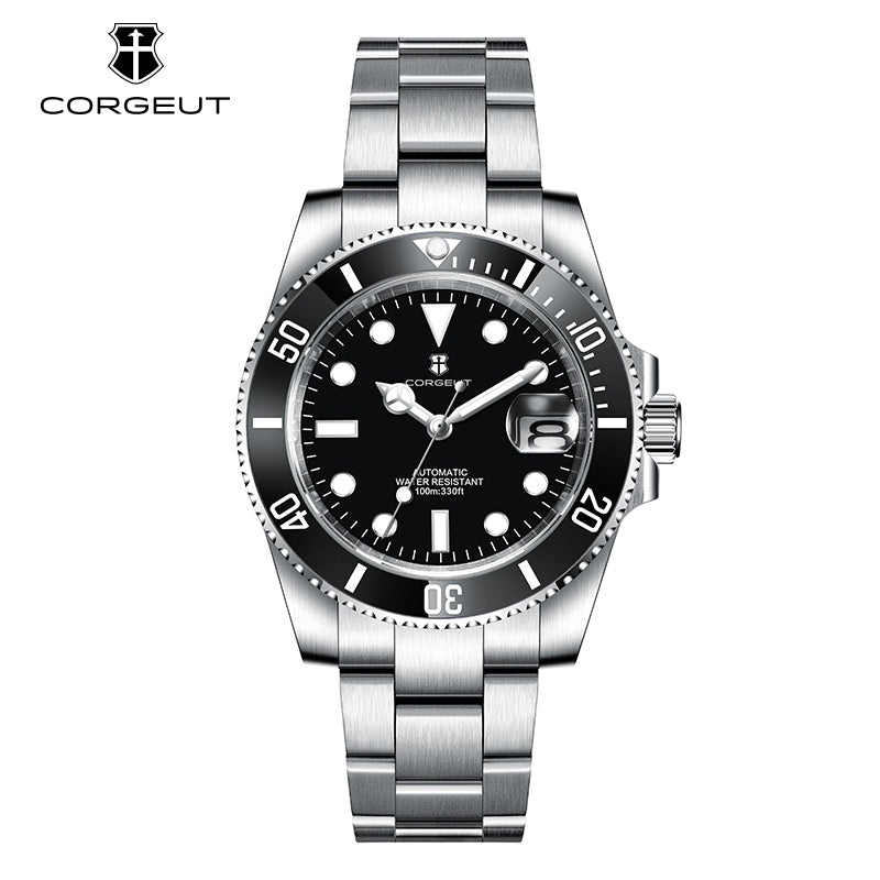 Corgeut 6001 NH35 Movement Sapphire Mirror 100m waterproof