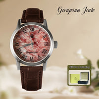 Gorgeous Jade MY25057 8215 Movement Pink Mica Dial Watch