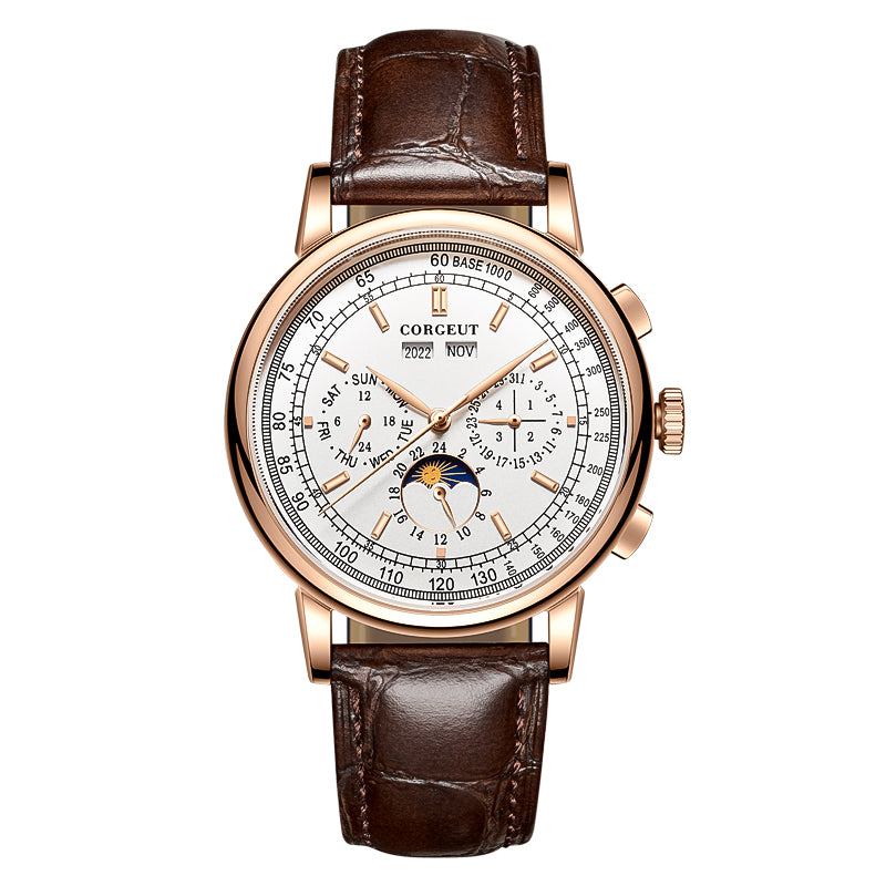 Corgeut 6016 Seagull Movement Sapphire Mirror 30m waterproof