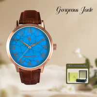 Gorgeous Jade MY250521 8215 Movement Synthetic Turquoise Dial Watch