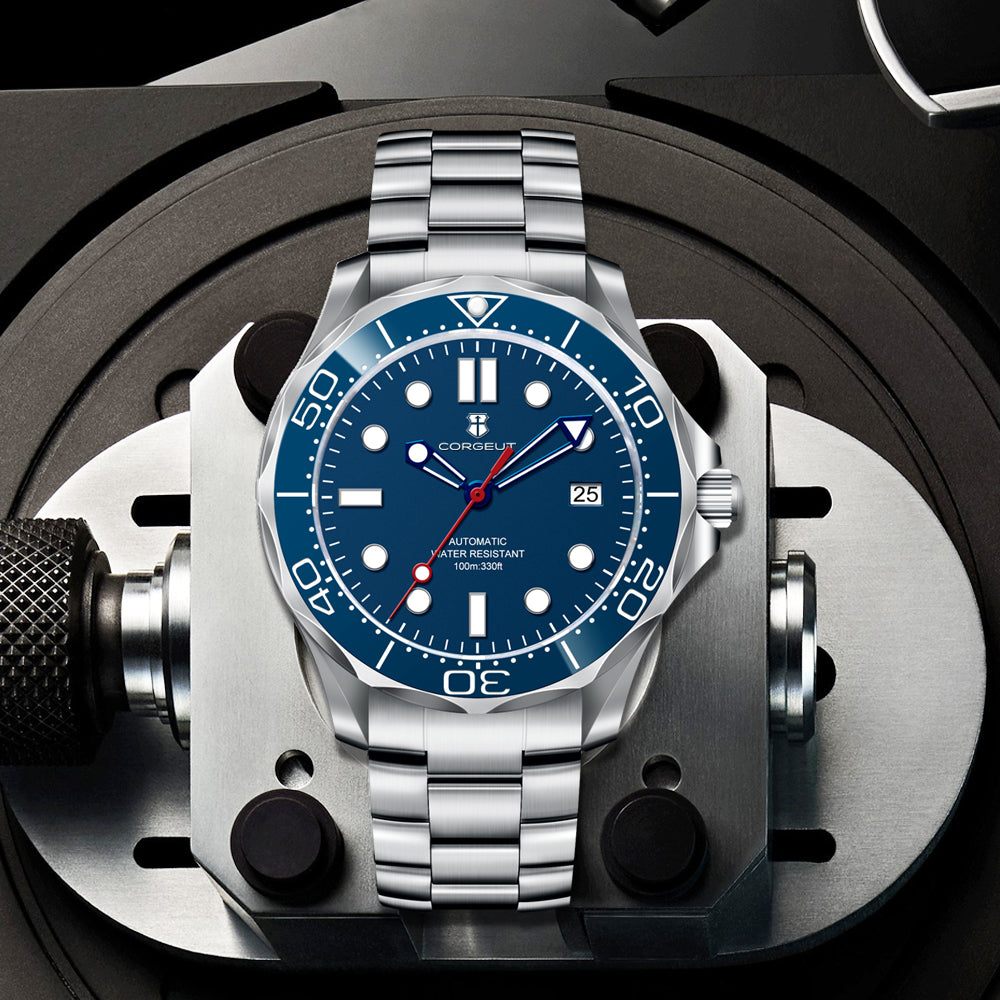 Corgeut 6008 NH35 Movement Sapphire Mirror 100m waterproof