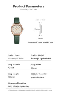 MSTIANQ 1105 Ladies Nostalgic Quartz Wrist Watch