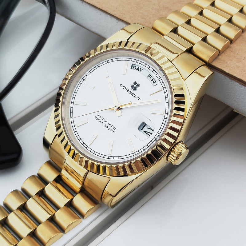 Corgeut 6002 NH36 Movement Sapphire Mirror 100m waterproof