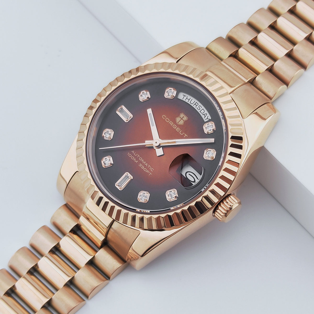 Corgeut 6002 NH36 Movement Sapphire Mirror 100m waterproof