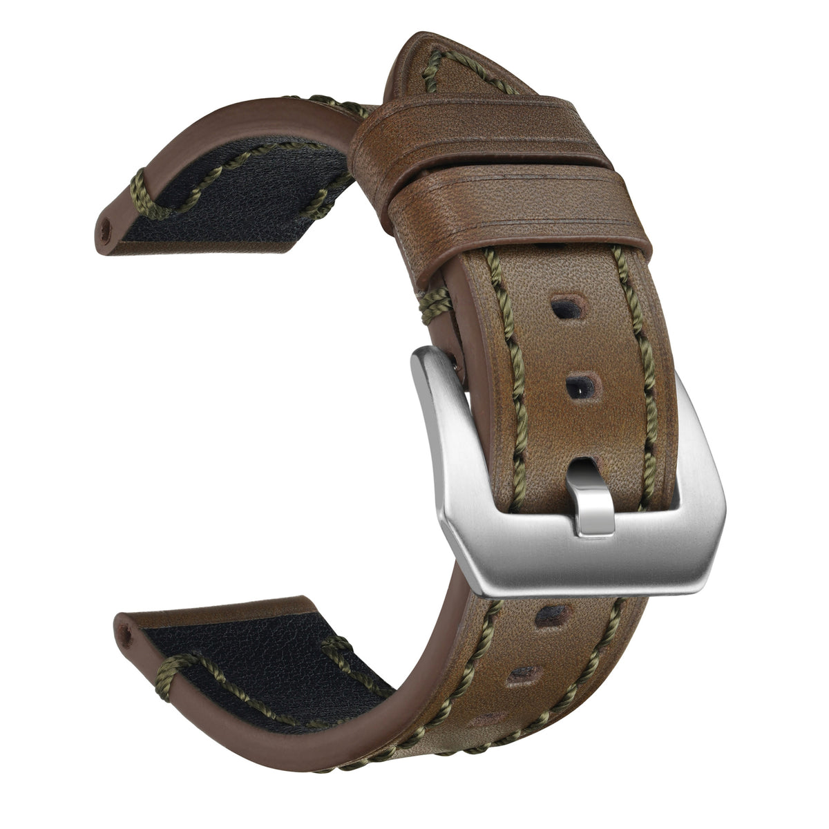 Vintage Oil Bead Handmade Genuine Leather Watch Strap