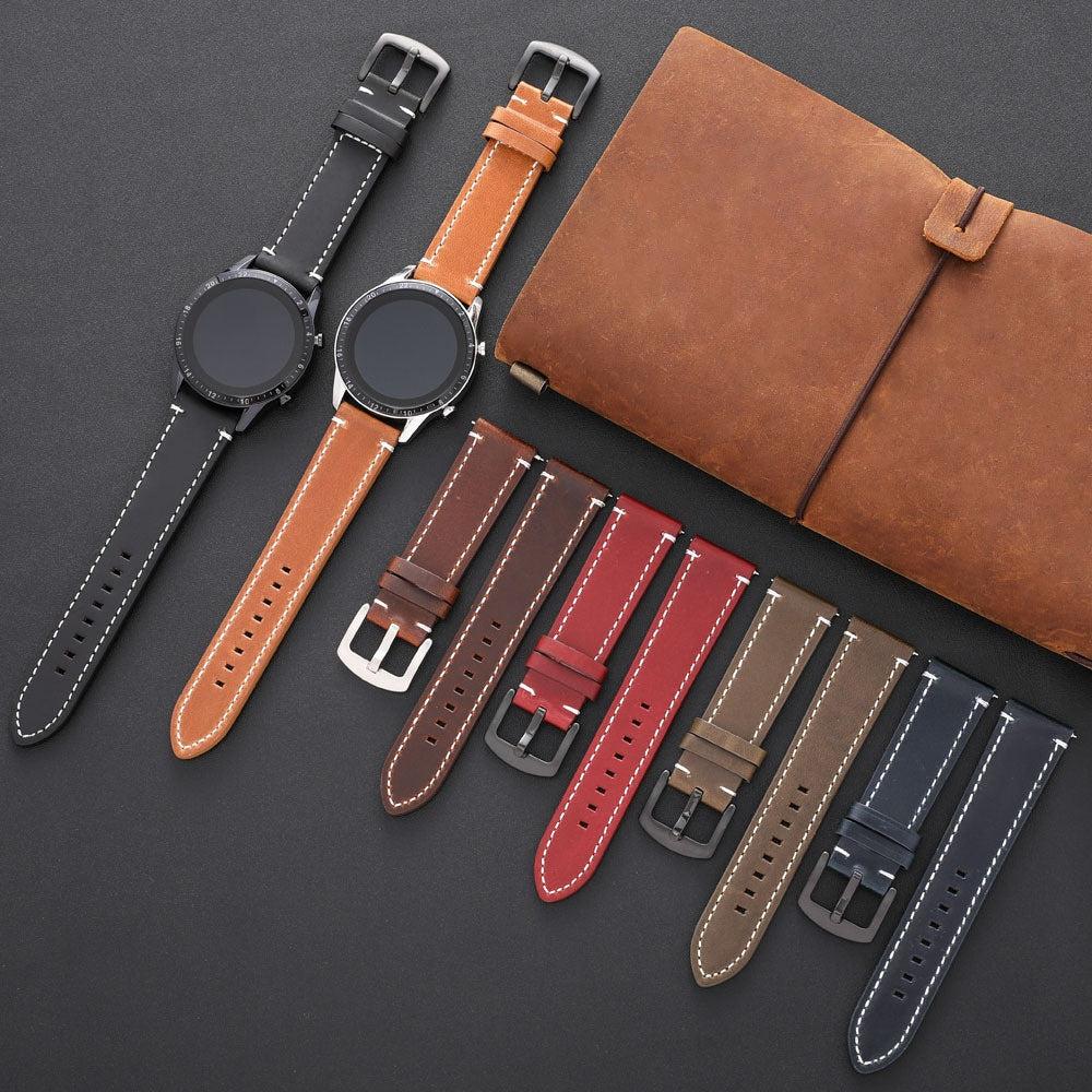 Vintage Oil Wax Leather Strap