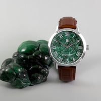Gorgeous Jade MY250514 8215 Movement Malachite Dial Watch