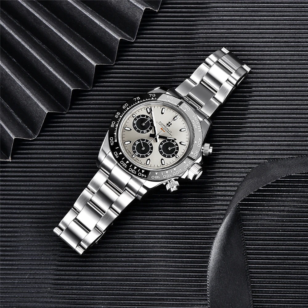 Corgeut 9002 VK63 Movement Sapphire Mirror 30m waterproof