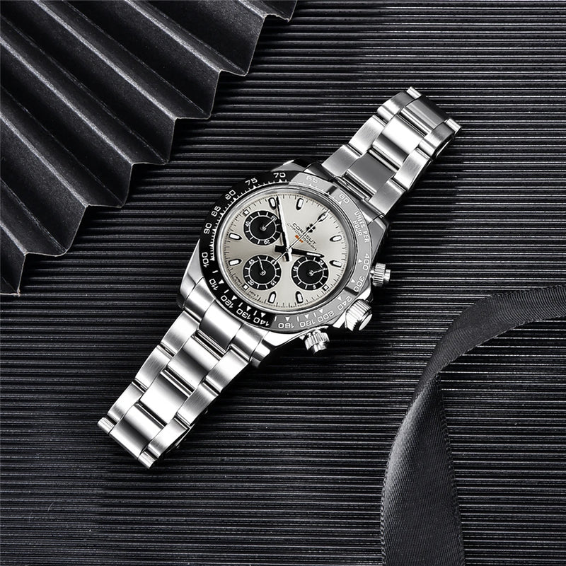 Corgeut 9002 VK63 Movement Sapphire Mirror 30m waterproof