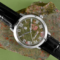 Gorgeous Jade MY250515 8215 Movement Motley Green Stone Dial Watch