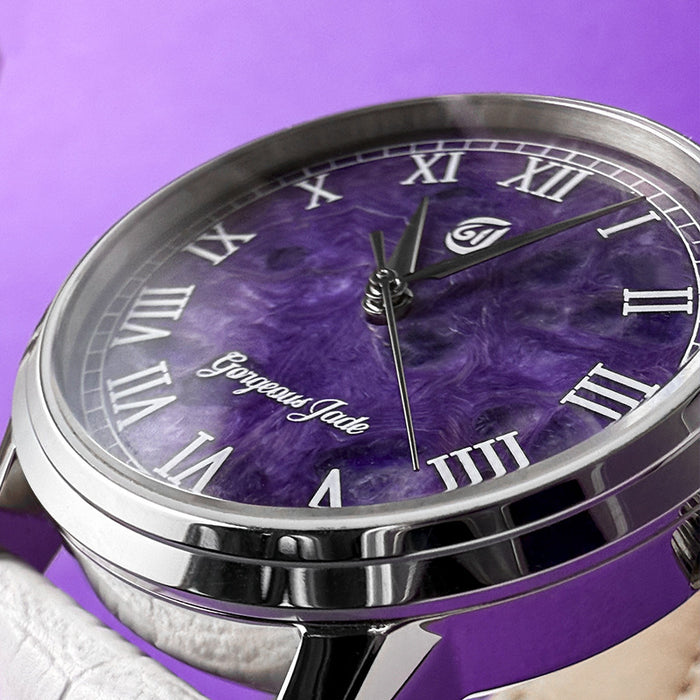 Gorgeous Jade MY250528 8215 Movement Charoite Dial Watch