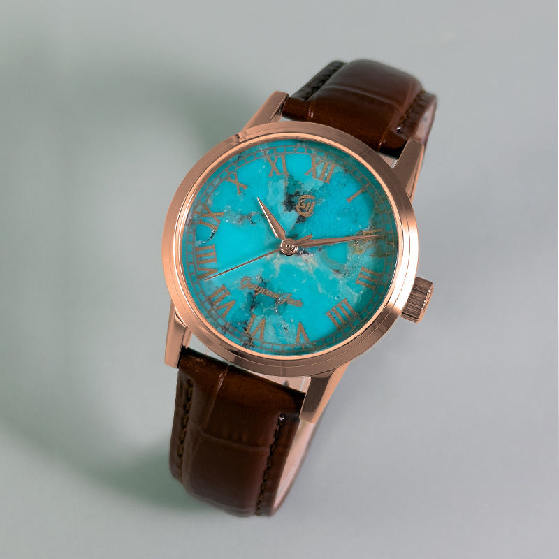 Gorgeous Jade MY250526 8215 Movement Reconstituted Turquoise Dial Watch