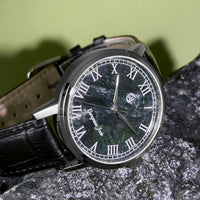 Gorgeous Jade MY250520B 8215 Movement Dark Green Seraphinite Dial Watch