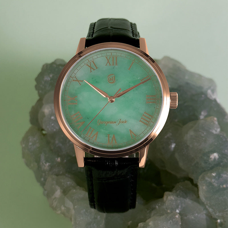 Gorgeous Jade MY25056 8215 Movement Jadeite Dial Watch