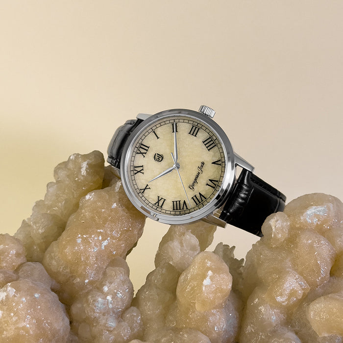 Gorgeous Jade MY250516 8215 Movement Yellow Calcite Dial Watch