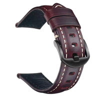 Oil Leather Top Grain Cowhide Watch Strap