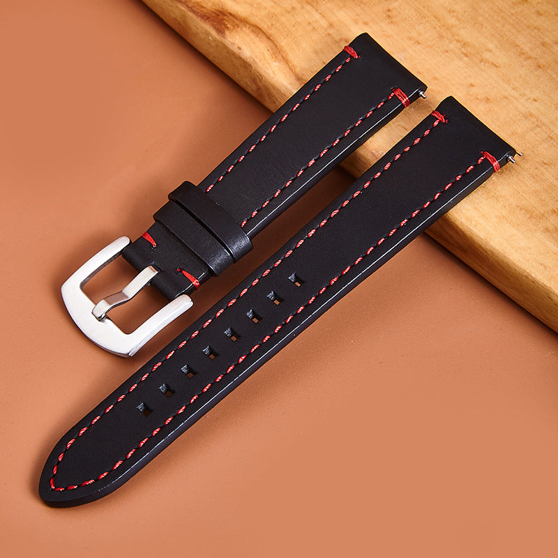 First Layer Cowhide Crazy Horse Retro Watch Strap