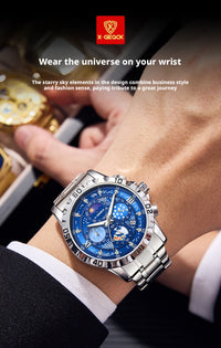 X-GEQCK 5072 Men's Starry Sky Style Electronic Waist Watch
