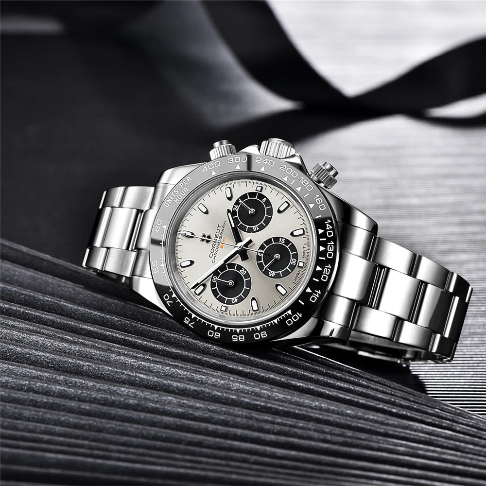 Corgeut 9002 VK63 Movement Sapphire Mirror 30m waterproof