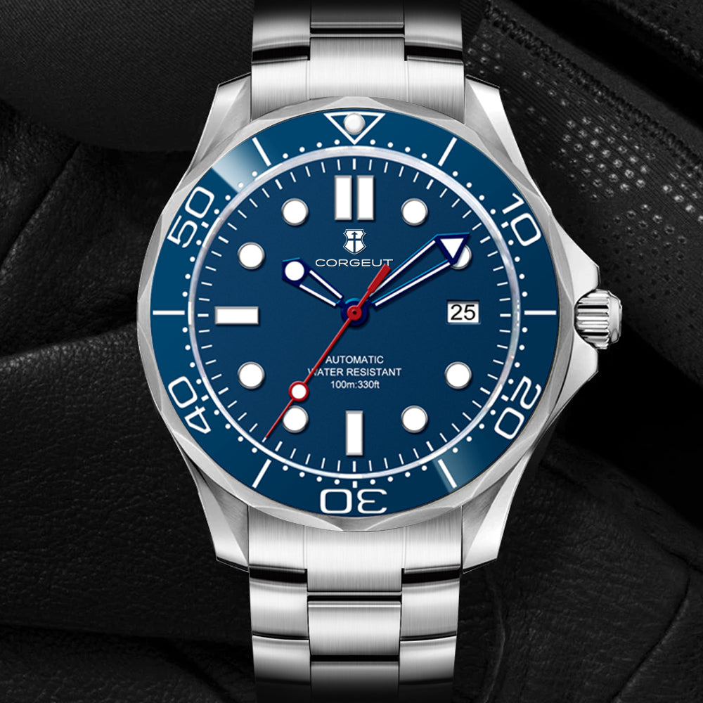 Corgeut 6008 NH35 Movement Sapphire Mirror 100m waterproof