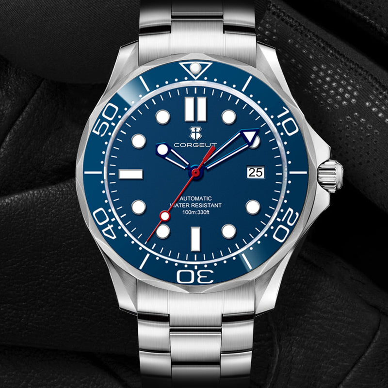 Corgeut 6008 NH35 Movement Sapphire Mirror 100m waterproof