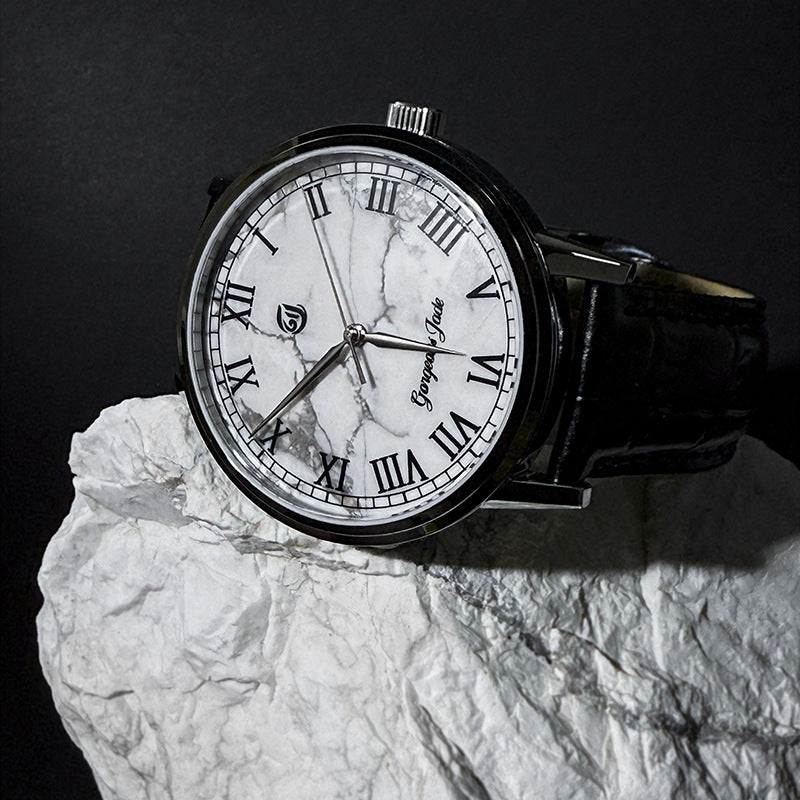 Gorgeous Jade MY25051 8215 Movement White Turquoise Dial