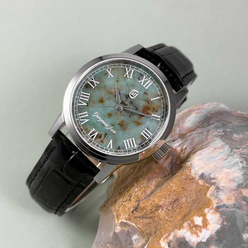 Gorgeous Jade MY25055 8215 Movement African Turquoise Dial Watch