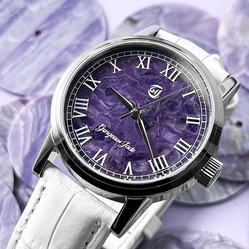 Gorgeous Jade MY250528 8215 Movement Charoite Dial Watch