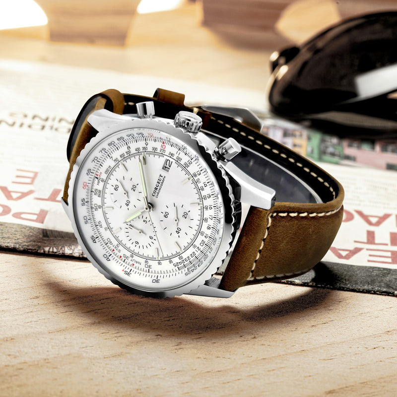 Corgeut 9001 VK67 Movement Mineral Glass 30m Waterproof