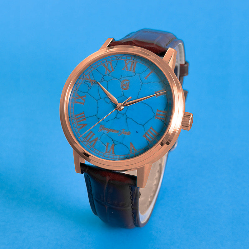 Gorgeous Jade MY250521 8215 Movement Synthetic Turquoise Dial Watch