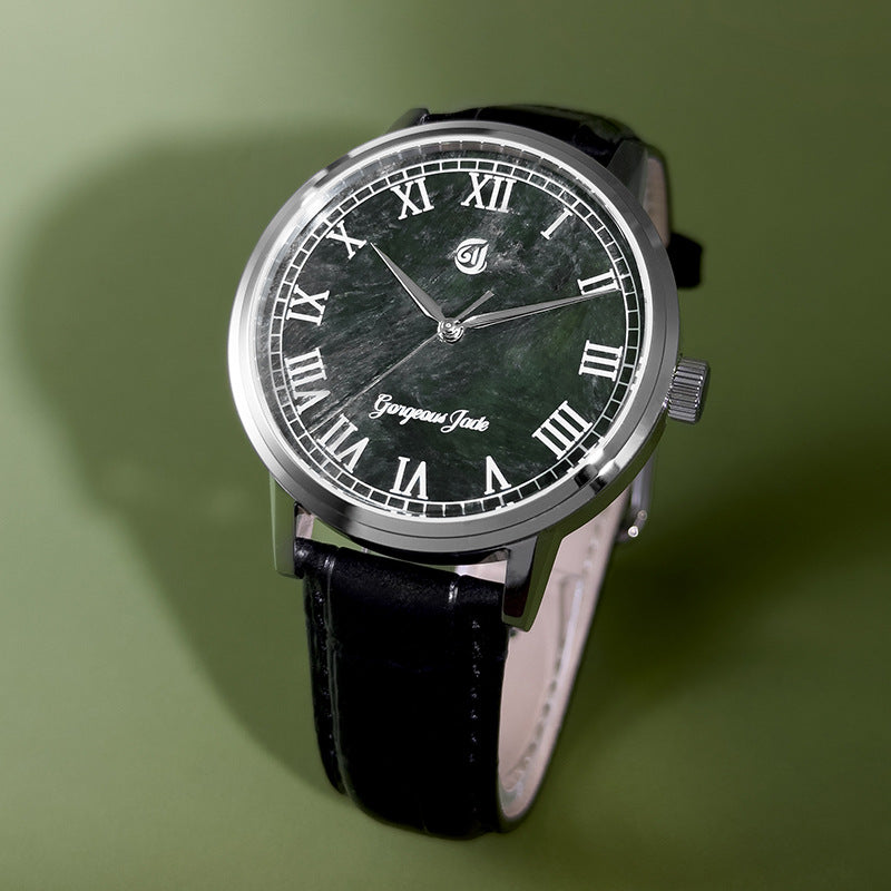 Gorgeous Jade MY250520B 8215 Movement Dark Green Seraphinite Dial Watch