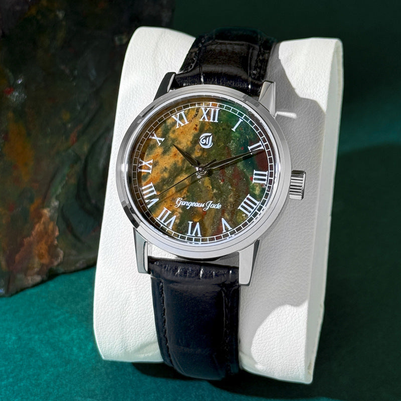 Gorgeous Jade MY25059 8215 Movement Ocean Agate Dial Watch