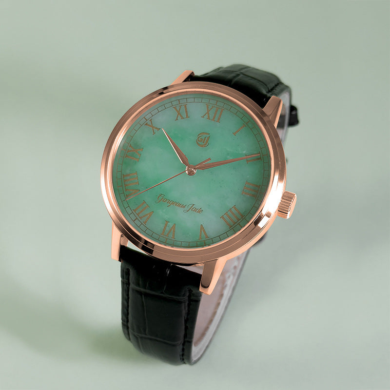 Gorgeous Jade MY25056 8215 Movement Jadeite Dial Watch