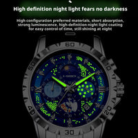 X-GEQCK 5072 Men's Starry Sky Style Electronic Waist Watch