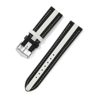 Contrast Color Cowhide Genuine Leather Watch Strap