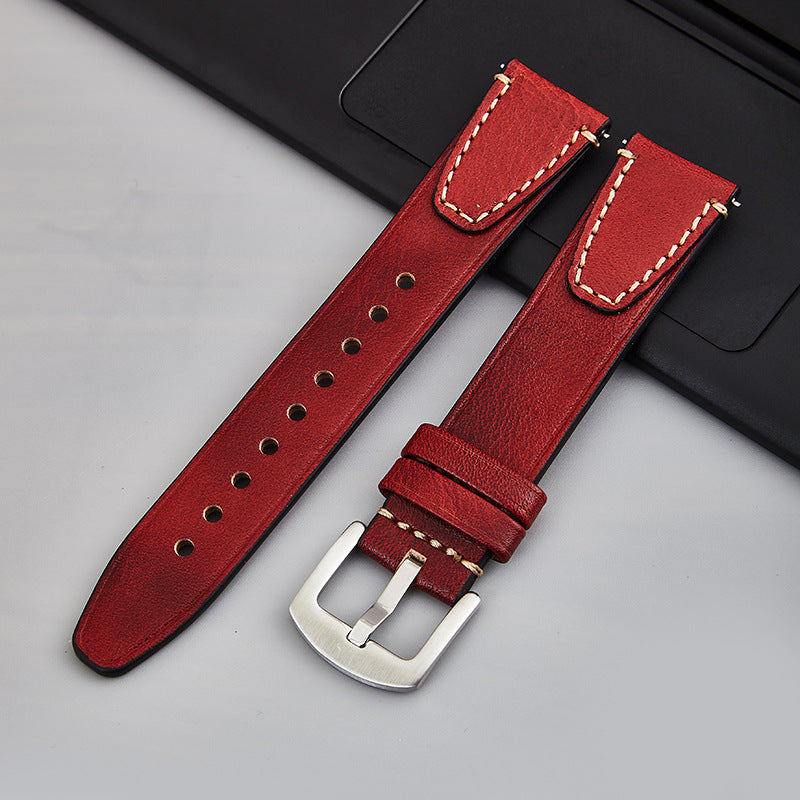 High-end vintage tree resin leather strap