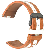 Contrast Color Cowhide Genuine Leather Watch Strap