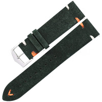 Wholesale Colorful Handstitched Velvet Suede Leather Watch Strap