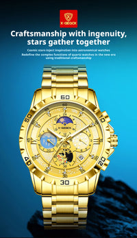 X-GEQCK 5072 Men's Starry Sky Style Electronic Waist Watch