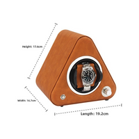 Triangular PU Leather Automatic Watch Winder